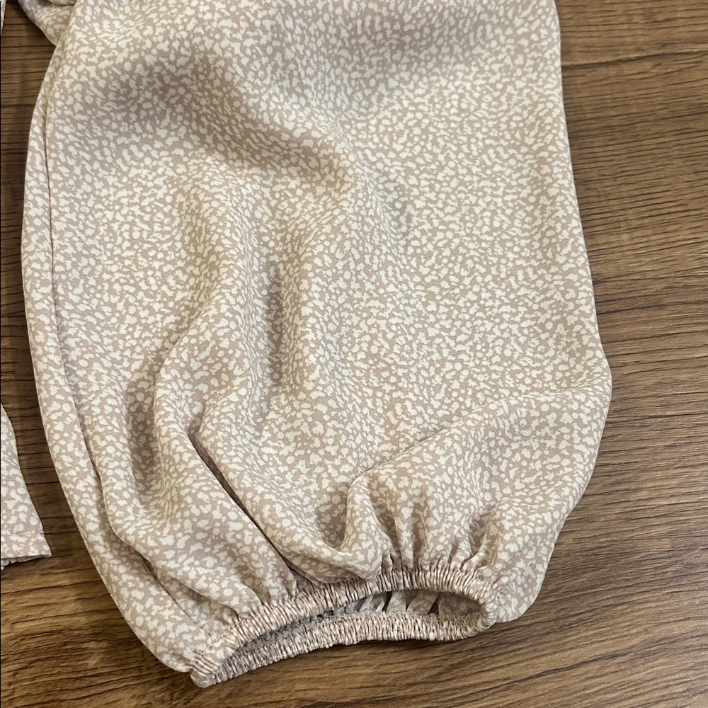 Sienna Sky Beige Smocked Blouse - Picture 5 of 7